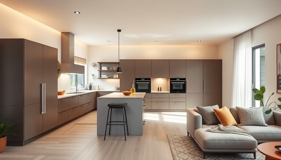 Elegant modular kitchen design with open plan layout and modern decor.