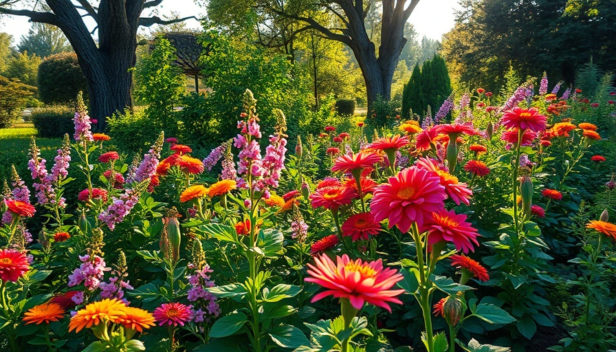 Phenology in gardening with blooming plants and seasonal flowers.