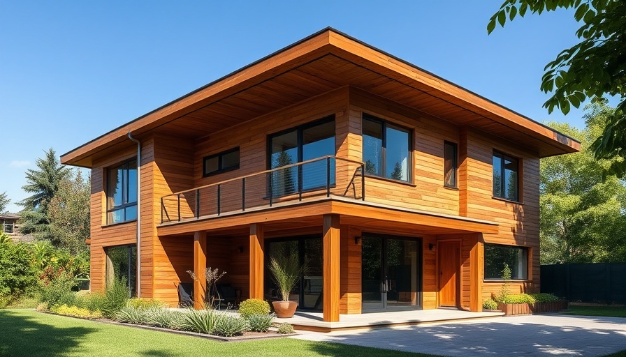 Modern house exterior with wooden siding and brick during a remodel