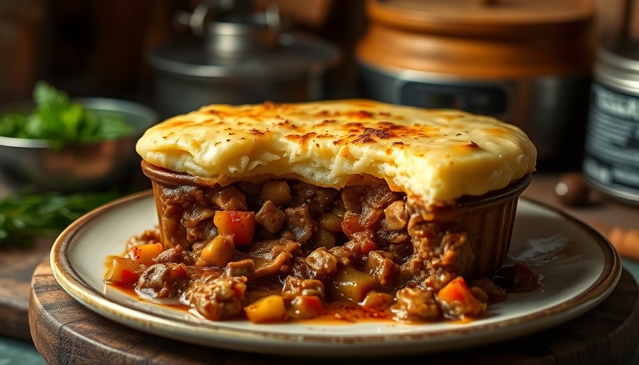 Homemade Shepherd's Pie with creamy mashed potatoes and vegetable filling.