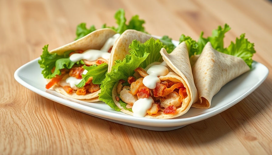 Chicken Bacon Ranch Wraps with fresh ingredients.