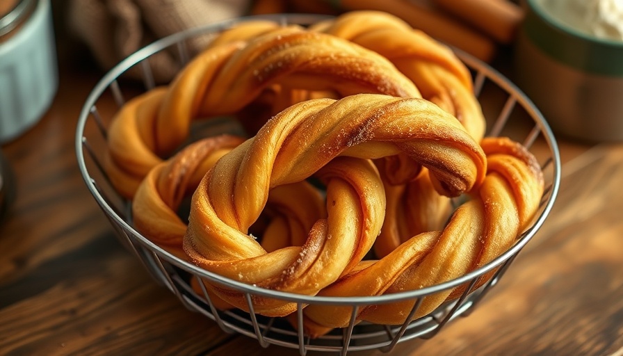 Taco Bueno Cinnamon Twist in a basket close-up
