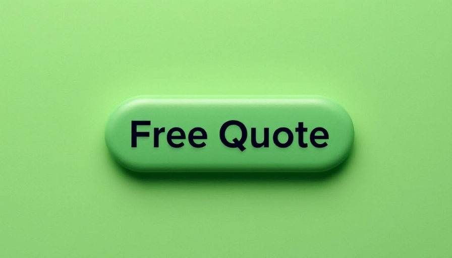 Minimalistic design button with 'Free Quote' text.
