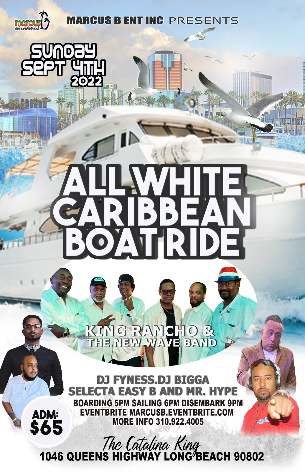 All White Caribbean Boat ride presented by Marcus B Entertainment, Inc