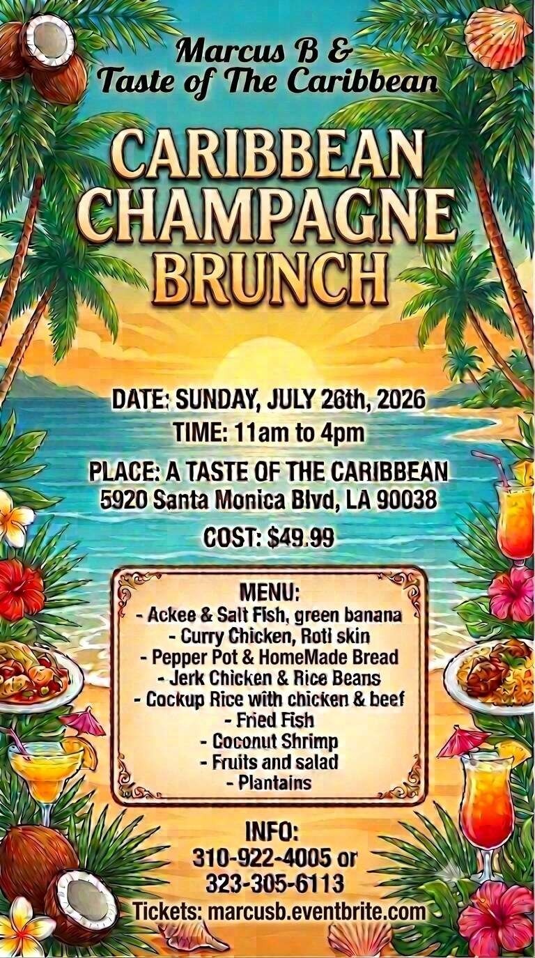 Marcus B Entertainment + Taste of the Caribbean Caribbean Champagne Brunch