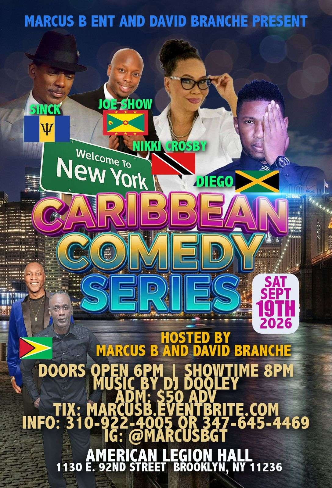 Caribbean Comedy Series NYC 2026