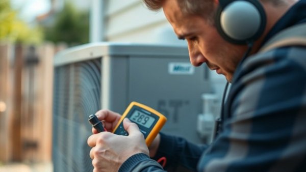 Technician repairing outdoor AC unit in Las Vegas