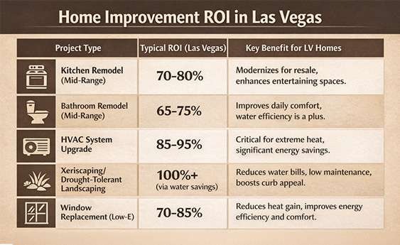 Home Improvement ROI in Las Vegas infographic