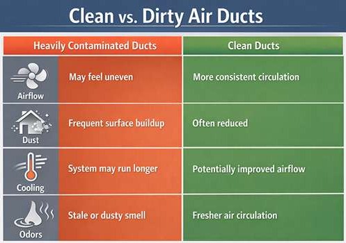 Clean vs dirty air duct infographic