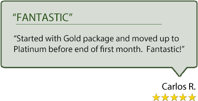 Review:  Started with Gold package and moved up to Platinum before end of first month.  Fantastic!
