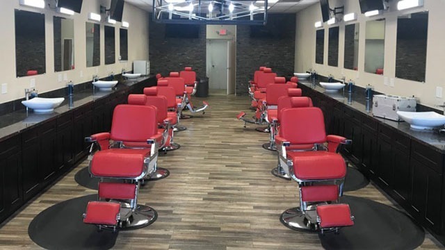 12 chair barbershop renovation by las vegas general contractor gvs design and build construction