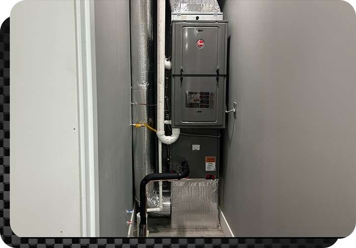 Newly installed furnace by Anderson Heating and Cooling in residential home in Central Kentucky