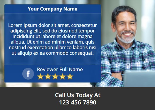 5 star review posted to social media for home service companies.