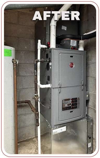 After new furnace was installed by Anderson Heating & Cooling Central Kentucky