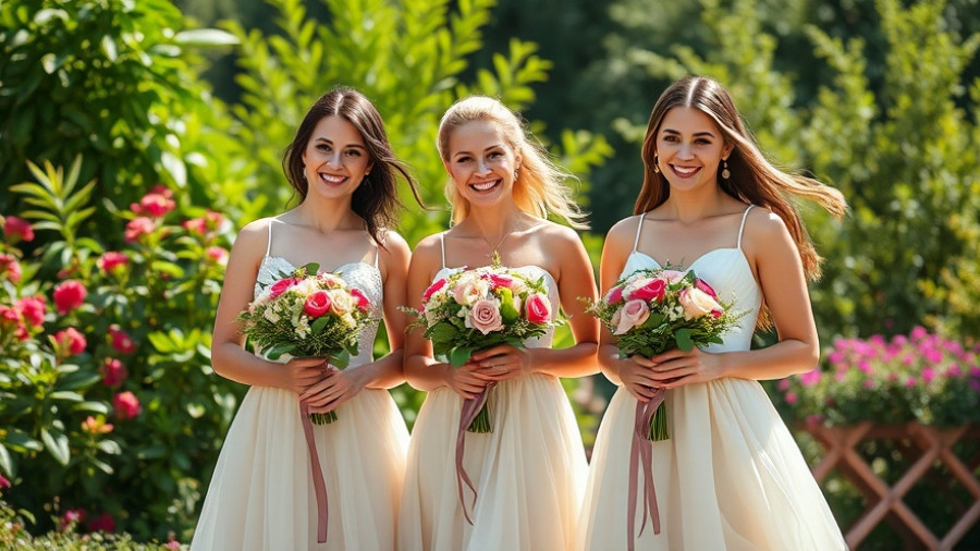 Elegant garden wedding with colorful bouquets at a unique venue.