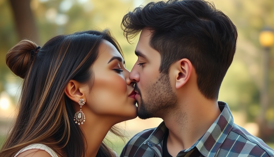 Couple close-up in outdoor setting