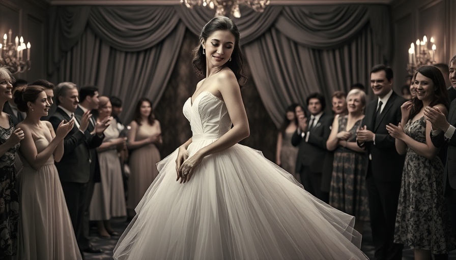 Iconic wedding dresses in film featuring a classic tulle skirt design.