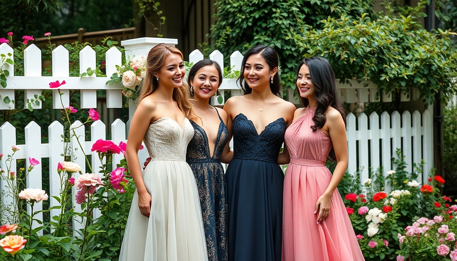 Women in elegant garden setting, discussing alternatives to a hen party.