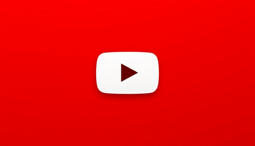 YouTube logo on a vibrant red background representing AI in Content Creation.