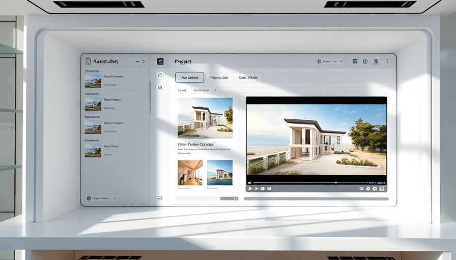 AI real estate video creation platform interface showing project workspace.