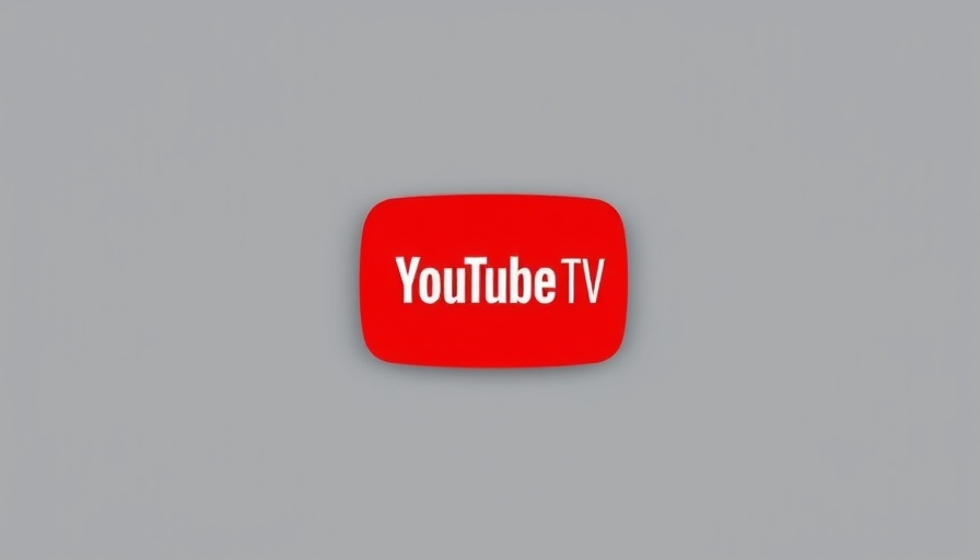 Minimalistic YouTube TV logo with central positioning.