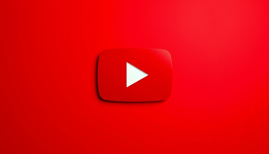 Iconic YouTube play button on red background for AI video walkthroughs.