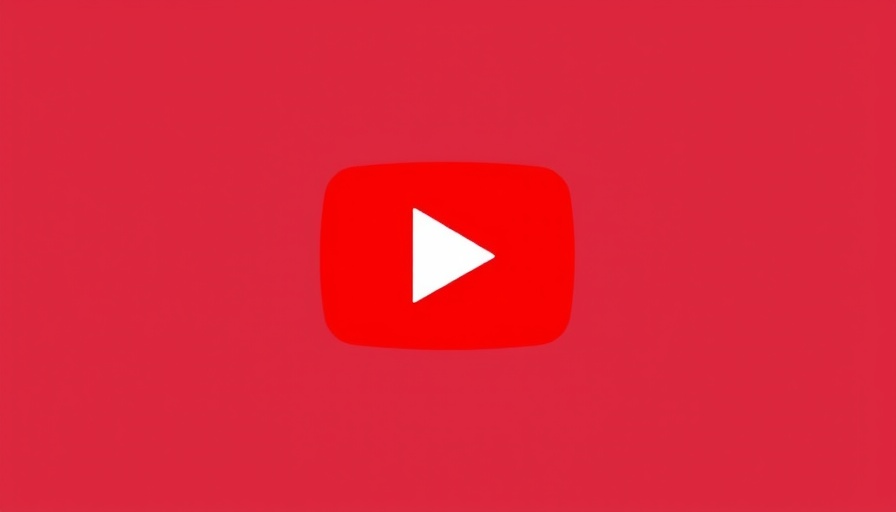 Minimalistic red and white play button icon symbolizing AI video creation tools.