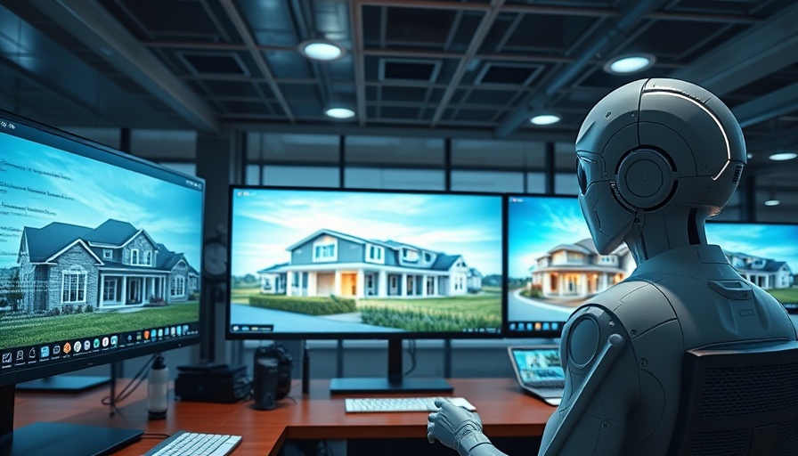 AI tools interface for real estate photography in modern office.