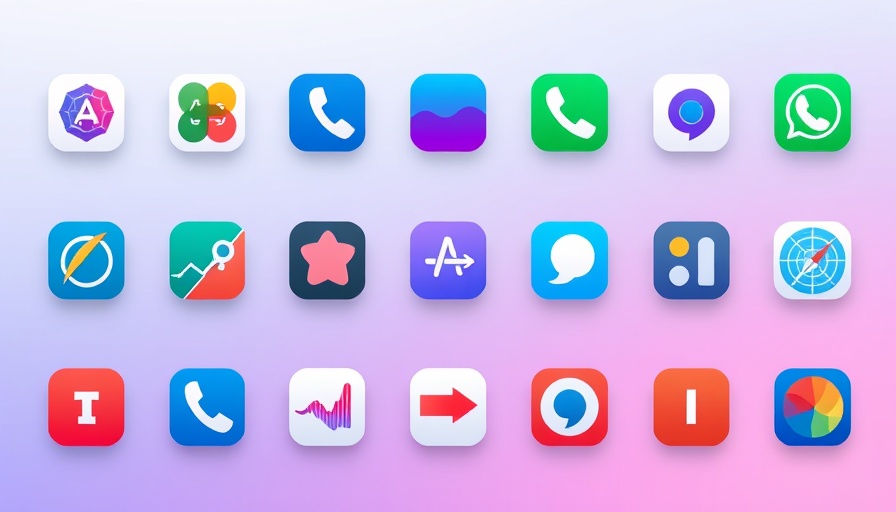 Various AI video editing app icons in a grid for budget analysis.