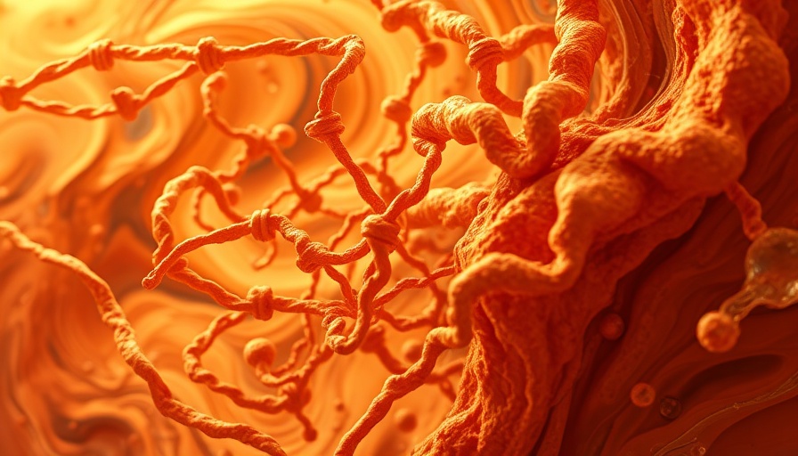Abstract depiction of disordered proteins with swirling formation.