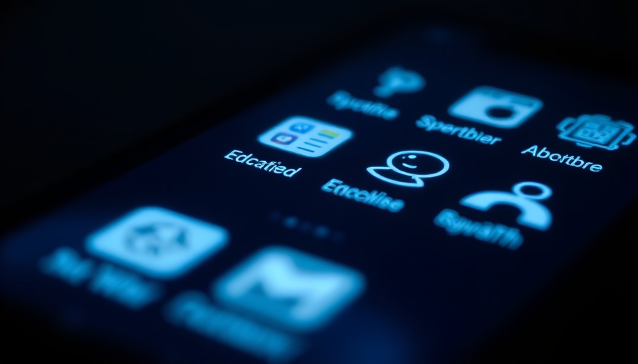 Futuristic smartphone with educational apps, highlighting AI in education.