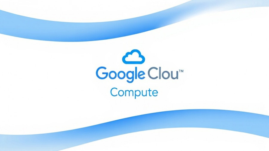 Minimalist design with Google Cloud and 'Compute' text.