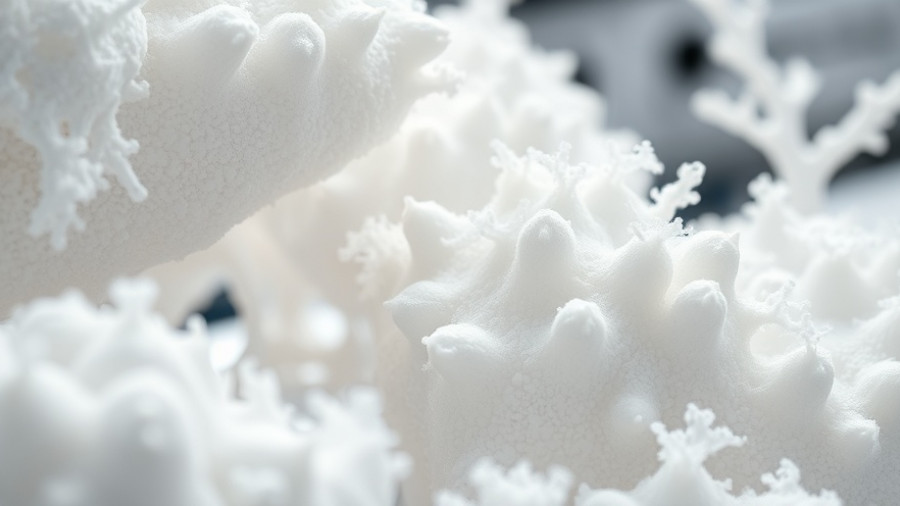 Microscopic view of eco-friendly tissue scaffolds showcasing structure.