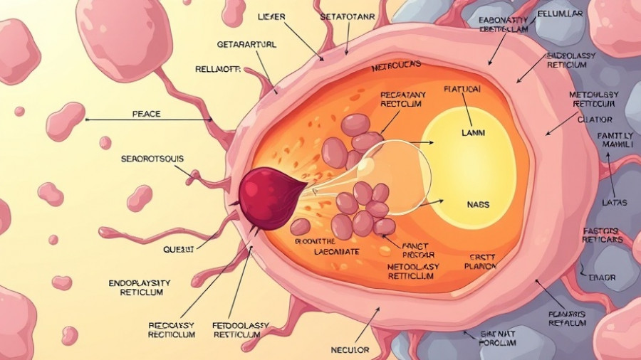 Illustration depicting the process of ferroptosis in cells.