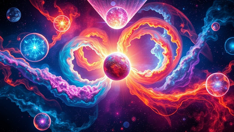 Colorful cosmic scene representing Europe's deep-sea telescope exploration.