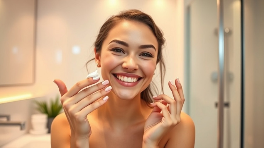 Young woman in a towel applying cream for post-Diwali skin detox.