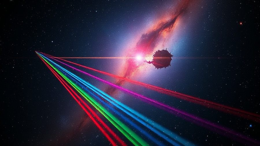 4MOST telescope captures vibrant cosmic spectrum and starry sky.