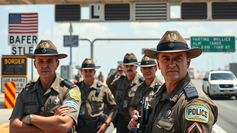 US border officers monitoring activity at crossing point
