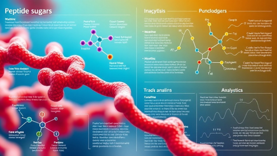 Infographic detailing peptide sugars with molecular structures.