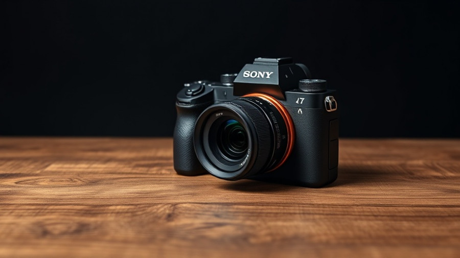 Sony A7R V camera detailed view with prime day deal badge.