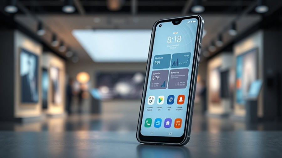 Cutting-edge foldable smartphone on display, consumer technology focus.