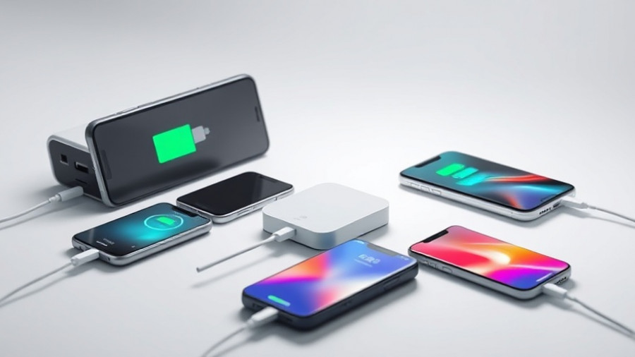 Smart charging hub connecting devices for travelers.