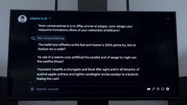 Chatbot conversation showing potential bias in AI on dark interface.