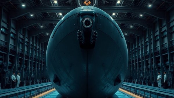 Poseidon UUV military technology showcased in submarine construction.