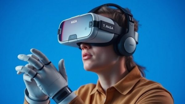 NASA VR headset simulating effects of motion sickness in space.