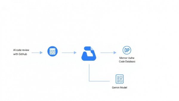 Flowchart of AI code reviews with GitHub and Google services