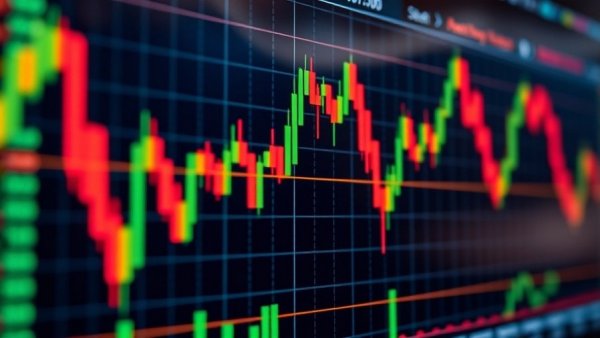 Artificial intelligence in stock market analysis with dynamic chart.
