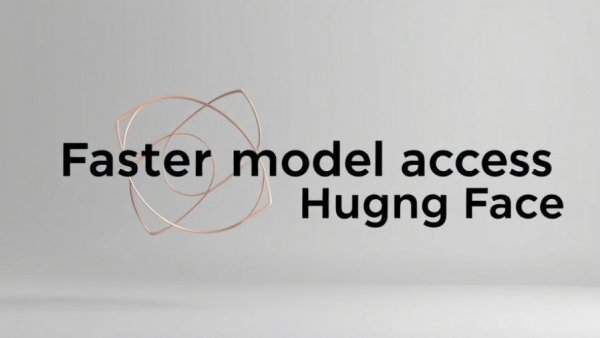 Abstract geometric design promoting Hugging Face for AI developers.