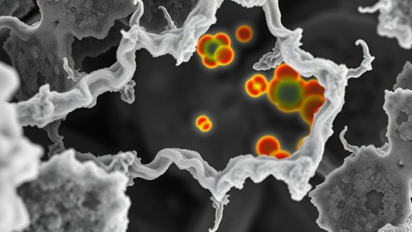 Microscopic view showing rare earth elements distribution.