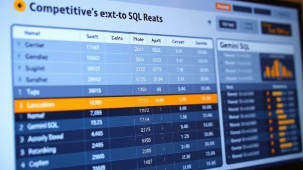 Leaderboard display of text-to-SQL advancements, highlighting top model Gemini-SQL.